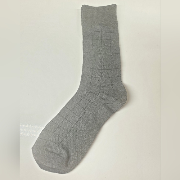 Mens Gray Box Dress Socks - Picture 1 of 4